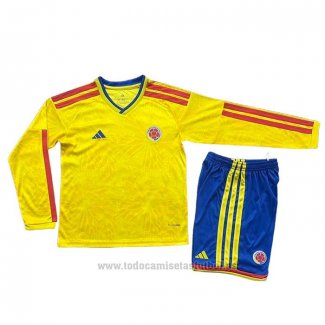Camiseta Colombia 1ª Manga Larga Nino 2026