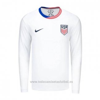 Camiseta Estados Unidos 1ª Manga Larga 2024