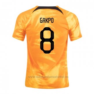 Camiseta Paises Bajos Jugador Gakpo 1ª 2022
