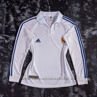 Camiseta Real Madrid 1ª Manga Larga Retro 2001-2002