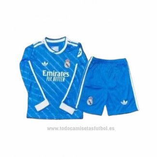 Camiseta Real Madrid 3ª Manga Larga Nino 2025-2026