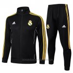 Chandal de Chaqueta del Real Madrid Nino 2025-2026 Negro Amarillo