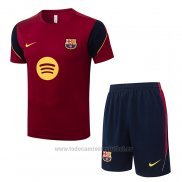 Chandal del Barcelona Manga Corta 2026-2027 Rojo - Pantalon Corto