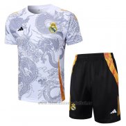 Chandal del Real Madrid Dragon Manga Corta 2024-2025 Blanco - Pantalon Corto