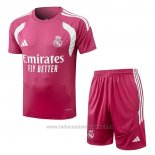 Chandal del Real Madrid Manga Corta 2026-2027 Rosa - Pantalon Corto