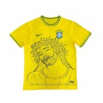 Camiseta Brasil Jesus 2025 Amarillo Tailandia