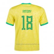 Camiseta Brasil Jugador Antony 1ª 2022