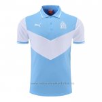 Camiseta Polo del Olympique Marsella 2022-2023 Azul y Blanco