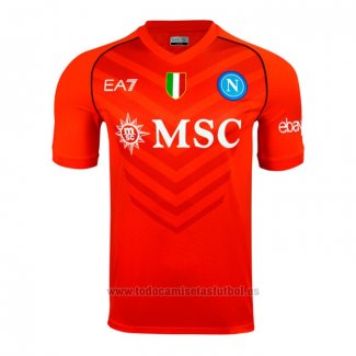 Camiseta Napoli Portero 2023-2024 Naranja Tailandia