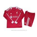 Camiseta Liverpool 1ª Manga Larga Nino 2025-2026