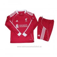 Camiseta Liverpool 1ª Manga Larga Nino 2025-2026