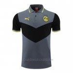 Camiseta Polo del Borussia Dortmund 2022-2023 Gris y Negro