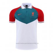 Camiseta Polo del Liverpool 2022-2023 Verde Blanco Rojo