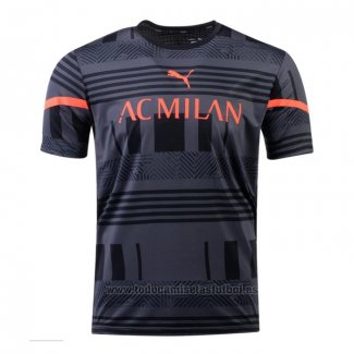 Camiseta Pre Partido del AC Milan 2022 Negro