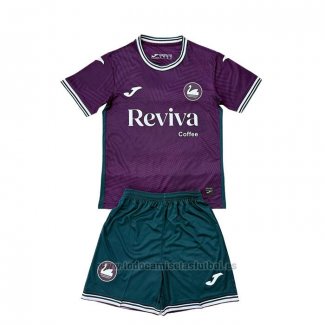 Camiseta Swansea City 2ª Nino 2025-2026