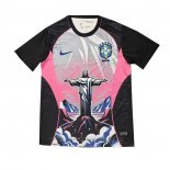 Camiseta Brasil Jesus 2026 Gris Rosa Tailandia