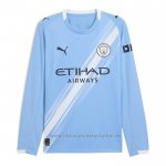 Camiseta Manchester City 1ª Manga Larga 2025-2026