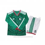 Camiseta Mexico 1ª Manga Larga Nino 2026