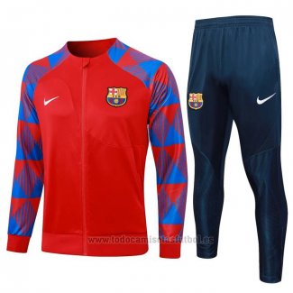 Chandal de Chaqueta del Barcelona Nino 2023-2024 Rojo