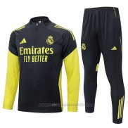 Chandal de Sudadera del Real Madrid 2025-2026 Negro Amarillo