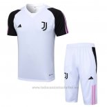 Chandal del Juventus Manga Corta 2023-2024 Blanco - Pantalon Corto