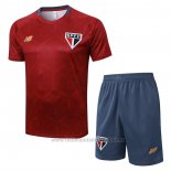 Chandal del Sao Paulo Manga Corta 2025-2026 Rojo - Pantalon Corto