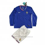 Camiseta Francia 1ª Manga Larga Nino 2024