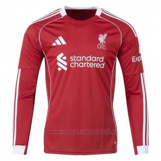 Camiseta Liverpool 1ª Manga Larga 2025-2026
