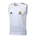 Camiseta de Entrenamiento Real Madrid Sin Mangas 2025-2026 Blanco Verde