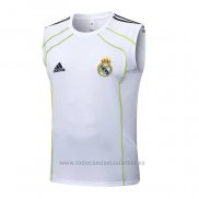 Camiseta de Entrenamiento Real Madrid Sin Mangas 2025-2026 Blanco Verde