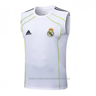 Camiseta de Entrenamiento Real Madrid Sin Mangas 2025-2026 Blanco Verde