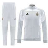 Chandal de Chaqueta del Real Madrid 2025-2026 Nino Gris Blanco