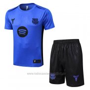 Chandal del Barcelona Manga Corta 2025-2026 Azul Purpura - Pantalon Corto