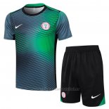 Chandal del Nigeria Manga Corta 2024-2025 Gris Verde - Pantalon Corto
