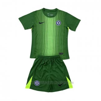 Camiseta Chelsea Portero Nino 2025-2026 Verde