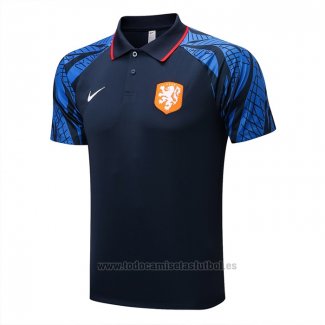 Camiseta Polo del Paises Bajos 2022-2023 Azul