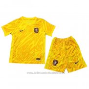 Camiseta Portugal Portero Nino 2024 Amarillo