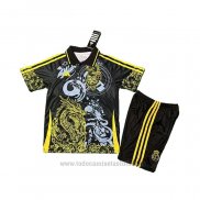 Camiseta Real Madrid Dragon Nino 2025-2026 Negro Amarillo