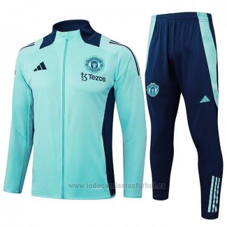Chandal de Chaqueta del Manchester United Nino 2024-2025 Verde