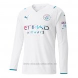 Camiseta Manchester City 2ª Manga Larga 2021-2022