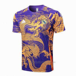 Camiseta de Entrenamiento Real Madrid Dragon 2024-2025 Purpura