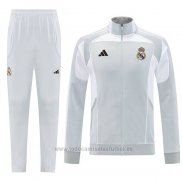 Chandal de Chaqueta del Real Madrid 2025-2026 Gris Blanco