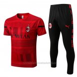 Chandal del AC Milan Manga Corta 2022-2023 Rojo