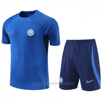 Chandal del Inter Milan Manga Corta 2022-2023 Azul - Pantalon Corto