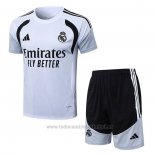 Chandal del Real Madrid Manga Corta 2025-2026 Blanco - Pantalon Corto