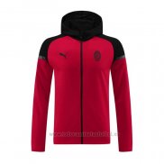 Chaqueta con Capucha del AC Milan 2024-2025 Rojo