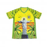 Camiseta Brasil Jesus 2025-2026 Amarillo Blanco Tailandia