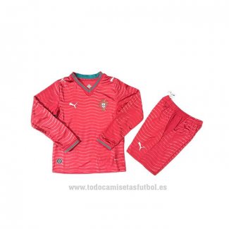 Camiseta Portugal 1ª Manga Larga Nino 2026