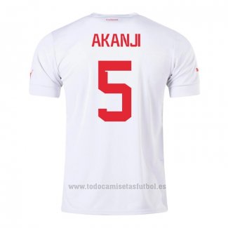 Camiseta Suiza Jugador Akanji 2ª 2022