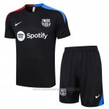 Chandal del Barcelona Manga Corta 2023-2024 Negro - Pantalon Corto